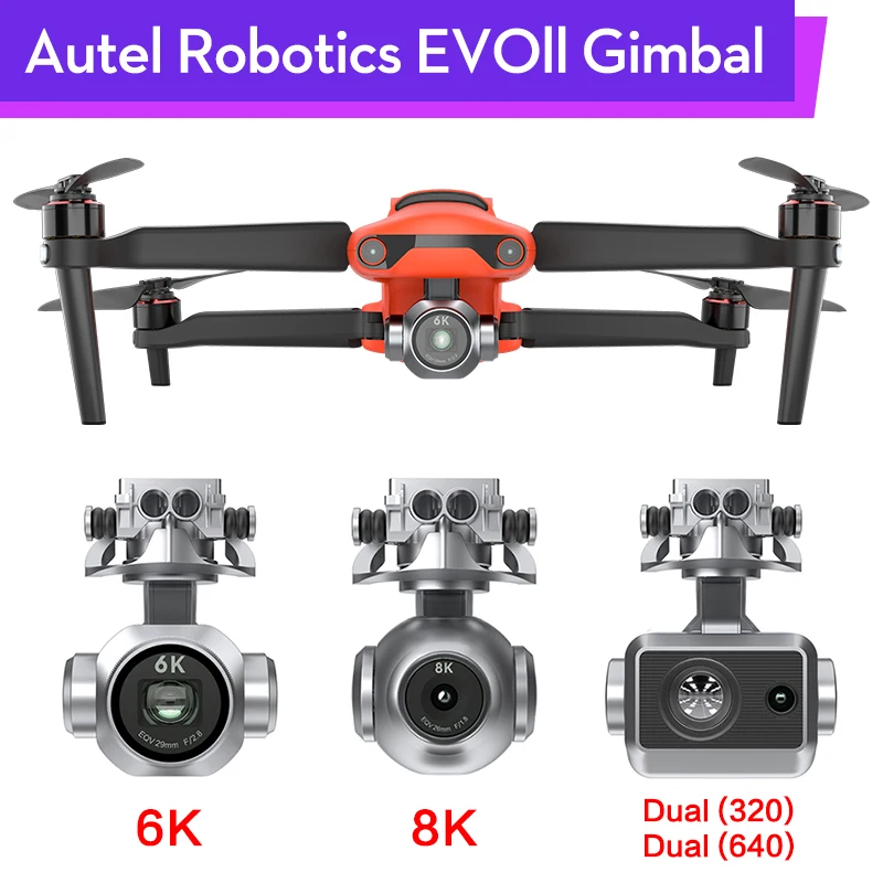 Оригинал Autel Robotics EVO II/Pro/Dual 8K 6K HD Camera Gimbal (320/640) для II RC Drone аксессуары абсолютно