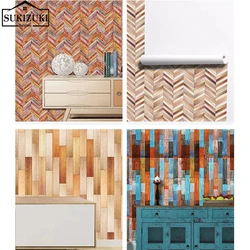 Wood Grain Wallpaper Cabinet Renovation Sticker Living Room Bedroom Background Sticker European And American Coffee Shop Salon