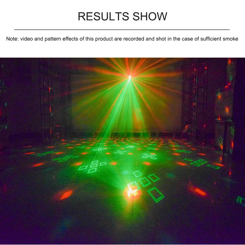 Светодиодный прожектор для сцены, дискотек Лазерное освещение RGB DJ лампа диско-шар звуковой активированный проектор свет для танцевальных залов баров вечерние рождественские