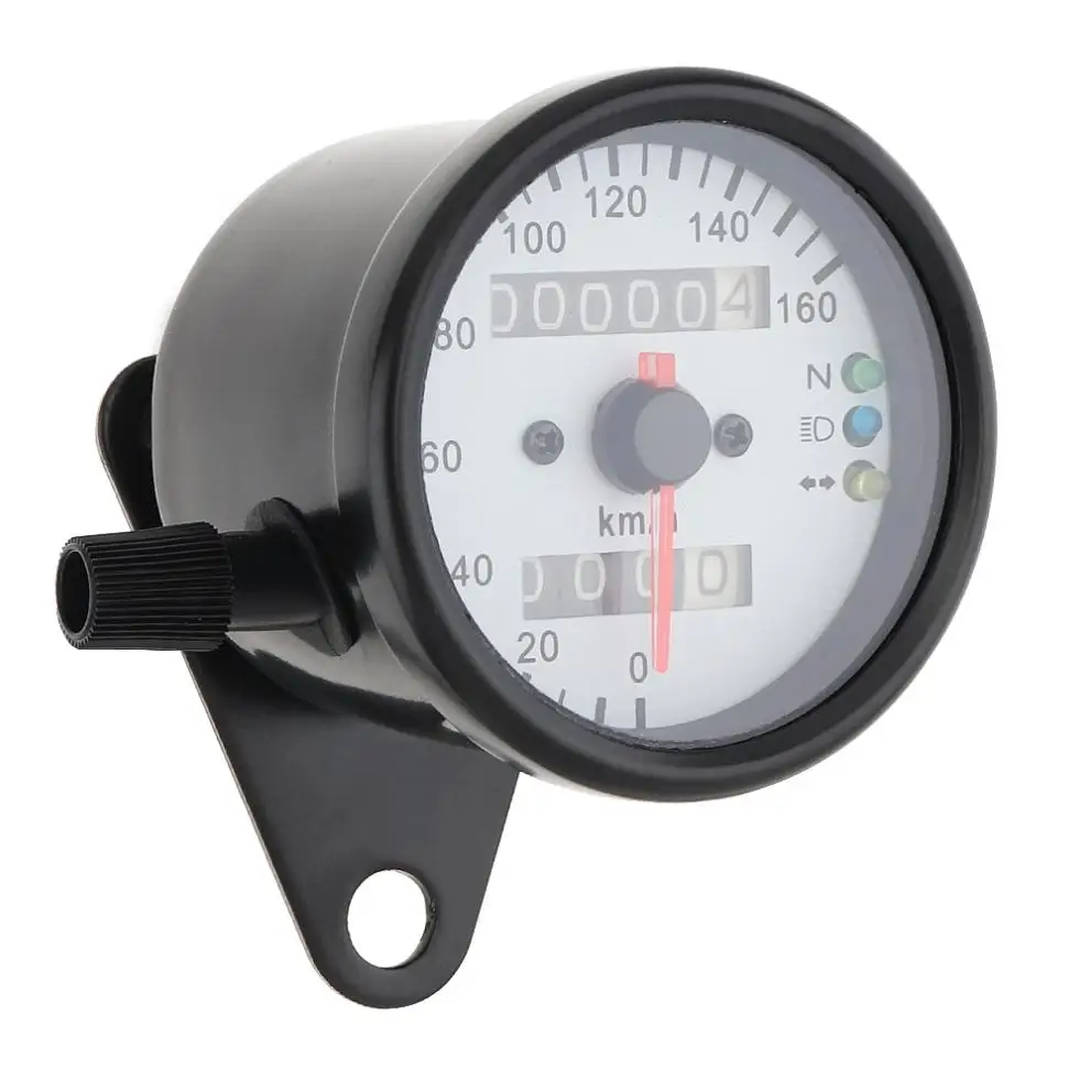 Универсальный мотоцикл Скорость ometer 12V металлический чехол одометр спидометр Скорость ometer с ночной Светильник руководство мотоцикл Скорость метр