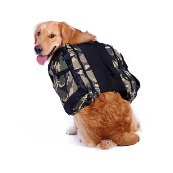 

Outdoor Medium Large Waterproof Dog Bag Camouflage Carrier Backpack Storage Snack Saddle Bags Portable Travel Training Backpack