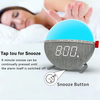 

Electric Digital Sound Machine Alarm Clock Night Light Reading Lamp Decor
