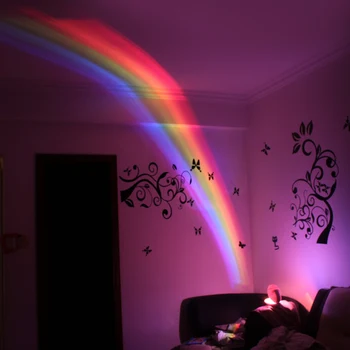 

3 Modes LED Creative Colorful Rainbow Night Light JUNEJOUR Romantic Magic Rainbow Projection Lamp For Kids Bedroom Home Decor