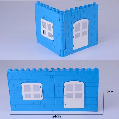 

Large Particles Castle Door And Window Assembled Toys Children ENLIGHTEN Building Blocks Assembly Door And Window Toy Amusement