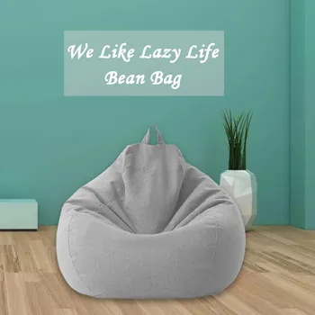 

Classic Bean Bag Sofa Chairs Cover Lazy Lounger Bean Bag Storage Chair Indoor Outdoor for Home Garden Lounge Living Room