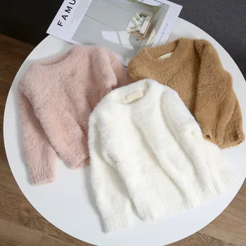 

Baby Boy Girl Solid Sweater Autumn Winter Toddler Warm Long Sleeve Tops Blouse Clothes