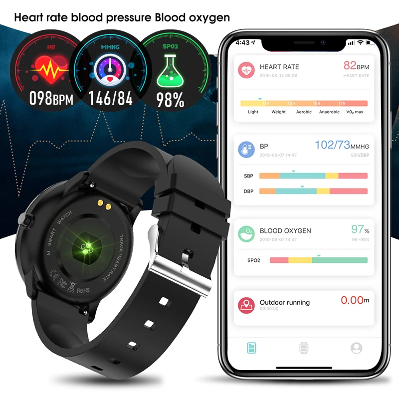  MAFAM MX6 Smart Watch Men Women Blood Pressure Heart Rate Monitor IP68 Waterproof Sport watch Multi - 4000102280910