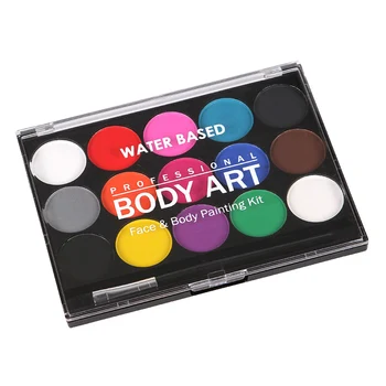 

Face Body Paint Palette Party Stage Fancy Dress Makeup Tools 15 Colors