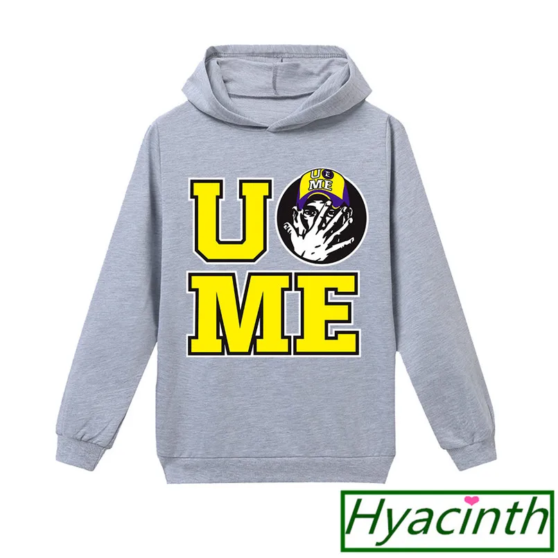 H1202-gray WWE John Cenation/зимняя одежда для маленьких мальчиков; бархатное пальто для маленьких девочек и мальчиков; одежда для детей; толстовка с капюшоном; одежда для рождественских праздников - Цвет: H1202-gray