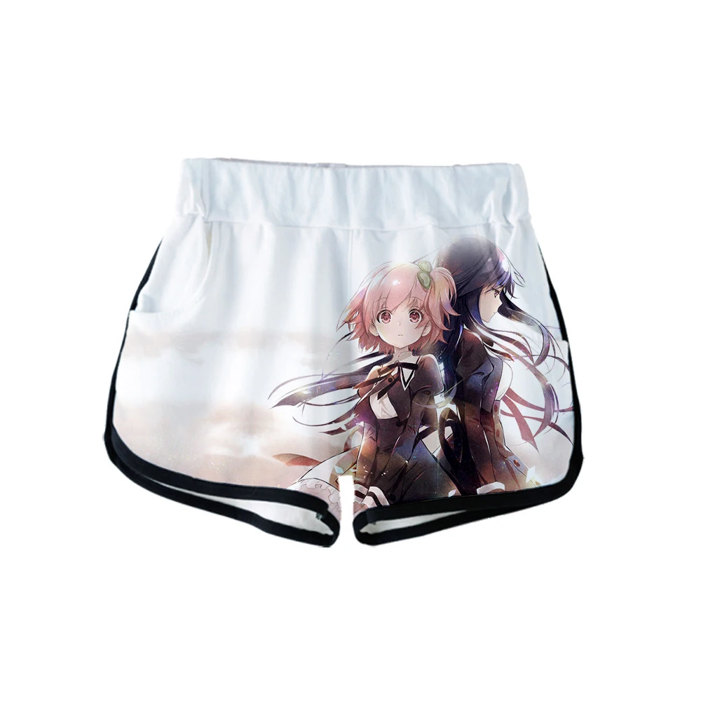 Женские летние шорты с 3D-принтом повседневные буклетом аниме штурмовая Лилия