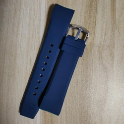 BENYAR Premium Leather Watch Strap - 22mm, Brown with Silver or Gold Buckle, and Blue Option - 22mm (Glue blue silver)