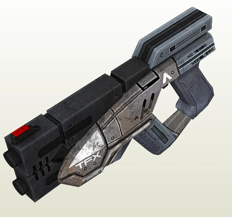 Пистолет хищник Mass Effect 3 M Масштаб 1:1 бумажная модель 3D Ручная работа сделай сам