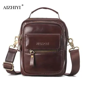 

Business Men's Genuine Leather Messenger Bag Large Capacity Real Leather Shoulder Bags Vintage Business Casual Handbags