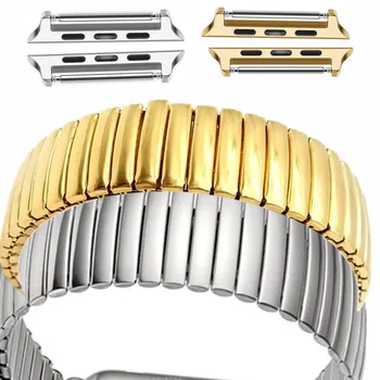 

Adapter + strap for Apple Watch band 44/40mm 42/38mm Stretch Expansion Stainless Steel Parts for Apple watch 5 4 3 2 Band Strap
