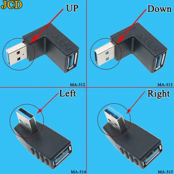 

JCD 1pcs/lot USB 3.0 A Male to Female Extension Cable 90 Degree Right Angle Adapter Plug Factory Price