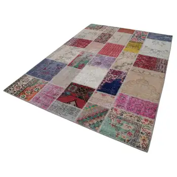 

203x292 Cm Multicolor Handmade Patchwork Rug-7x10 Ft