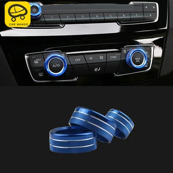 

CARMANGO Auto Car Accessories Center Control A/C Knob Circle Ring Trim Frame Cover Sticker Decoration for BMW X1 F48 2016-2020