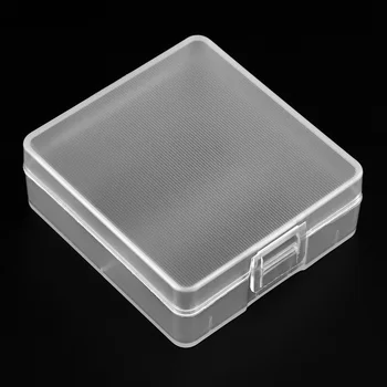 

Portable Hard Plastic Case Holder Storage Box with a Hook Durable Transparent Storage Case Fit for 2 Pcs 9V 6F22 Batteries