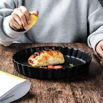 

Tableware Ceramic Dinner Plate Set Dish Porcelain Cute Dessert Plate Dinnerware Frosted Baking Pan Oven Baking Pan