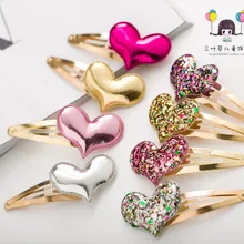 Южная Корея звезда сердце Корона головной убор взрыва клип Милая принцесса сломанные заколки BB клип Детские аксессуары для волос девочки ребенок