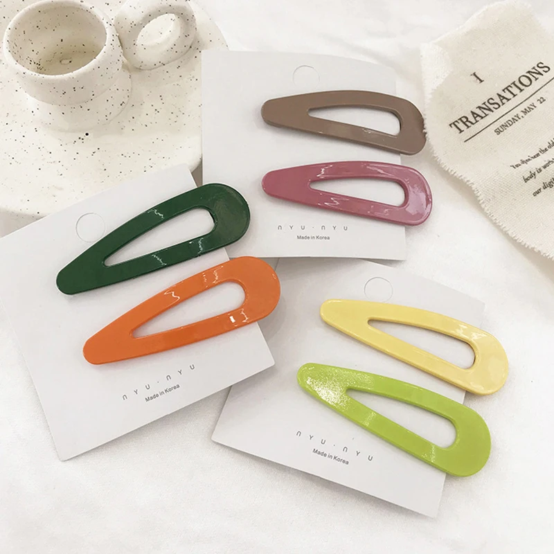 Cute Glitter Hairpins Snap Hair Clip for Girls Unique INS Style Sweet Women's Gift BB Hair Clip Candy Color Hair Accessories