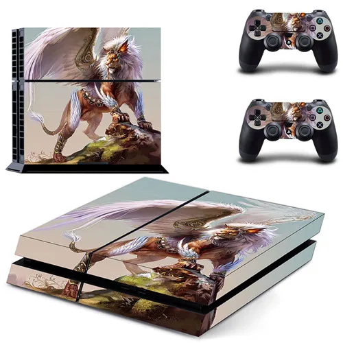 Чистый белый серебристый металл черная кожа Наклейка для sony playstation 4 консоли и 2 контроллера PS4 жир кожи стикер винил - Цвет: GYTM2126