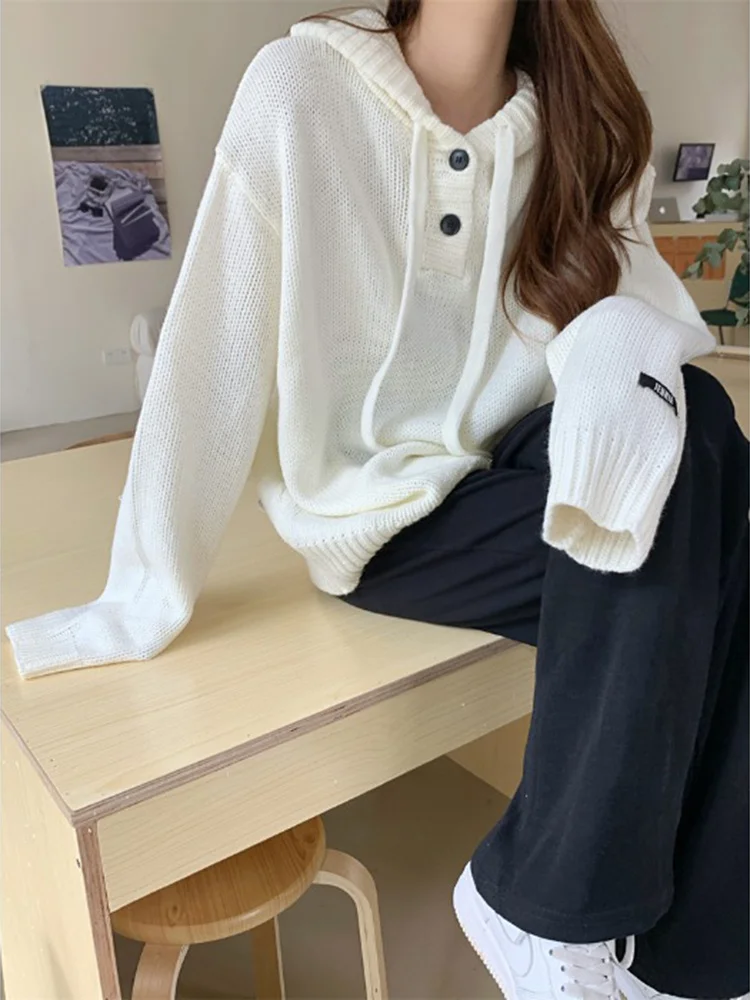 Свитшоты Женская Стильная Вязаная толстовка женская новинка 2021 корейский свитер