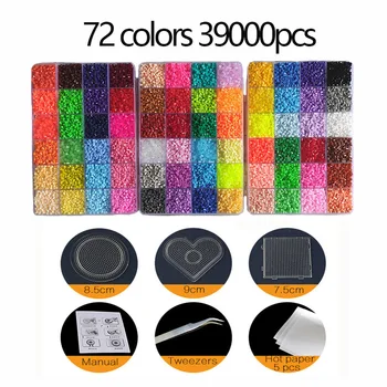 2.6mm 5mm Hama Beads Pearly for Kids Pegboard Template Board Circular Square Diy Puzzles High Quality Handmade Gift Toy 1