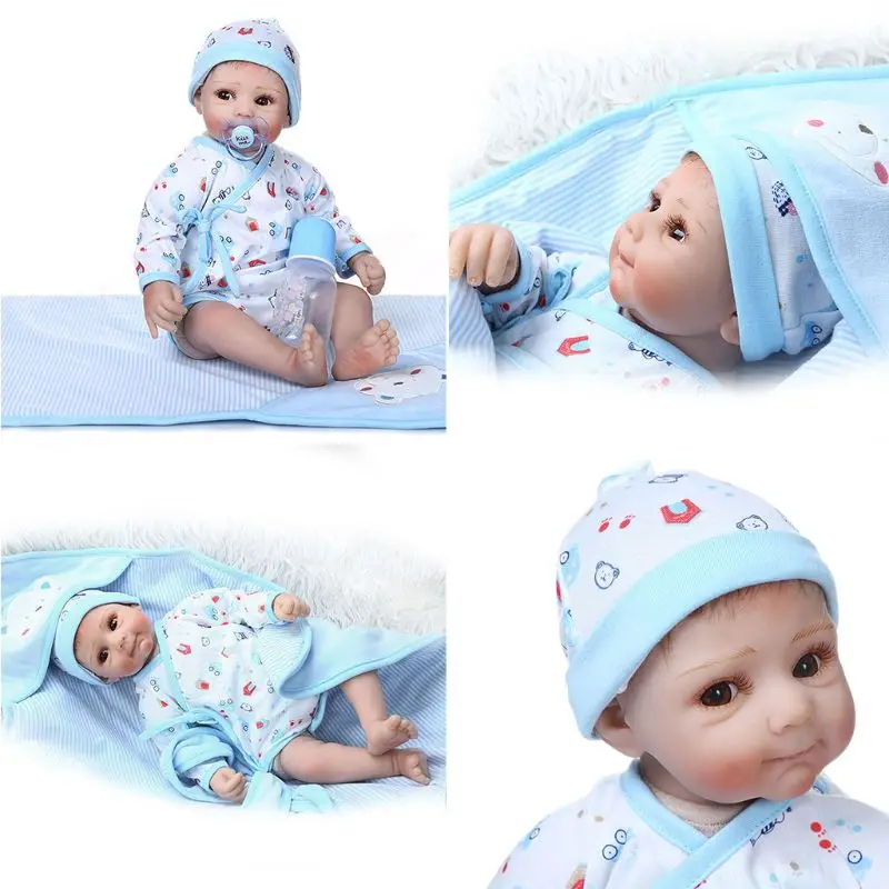 

49cm Reborn Doll Realistic Full Soft Silicone Vinyl Newborn Babies Boy Pacifier