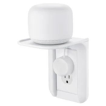 

Wall Mount Bracket with Power Socket Jack for AMAZON ECHO Dot 3rd/ Google Home Mini/Google Wifi Mount Holder Support Stand