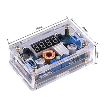 

5-36V Step-down Voltage Vegulator DC Voltage and Current Power Display LED Driver Lithium Battery Charging with Crystal Shell