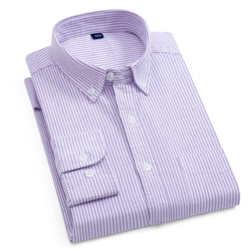 purple Новые модные мужские рубашки с длинным рукавом Красивый качественный удобный красивый повседневный уличная одежда - Цвет: purple