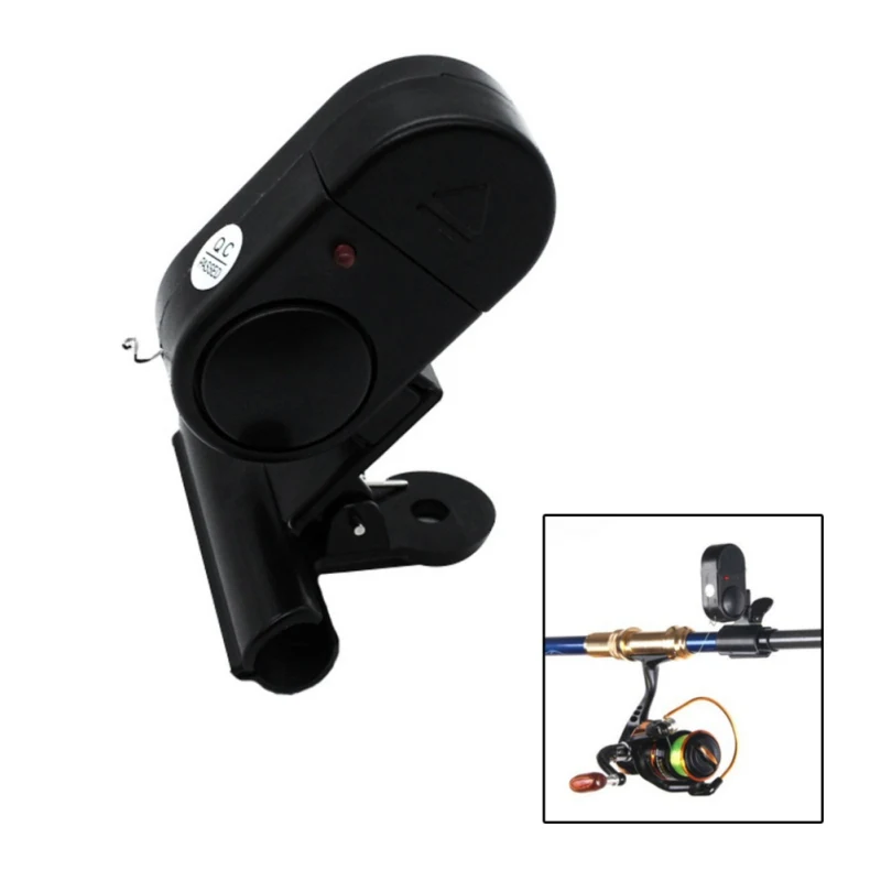 

LED Light Electronic Fish Bite Strike Sound Alarm Bell Alert Clip-On Fishing Rod Pole Easily Installed Fishing Accessories