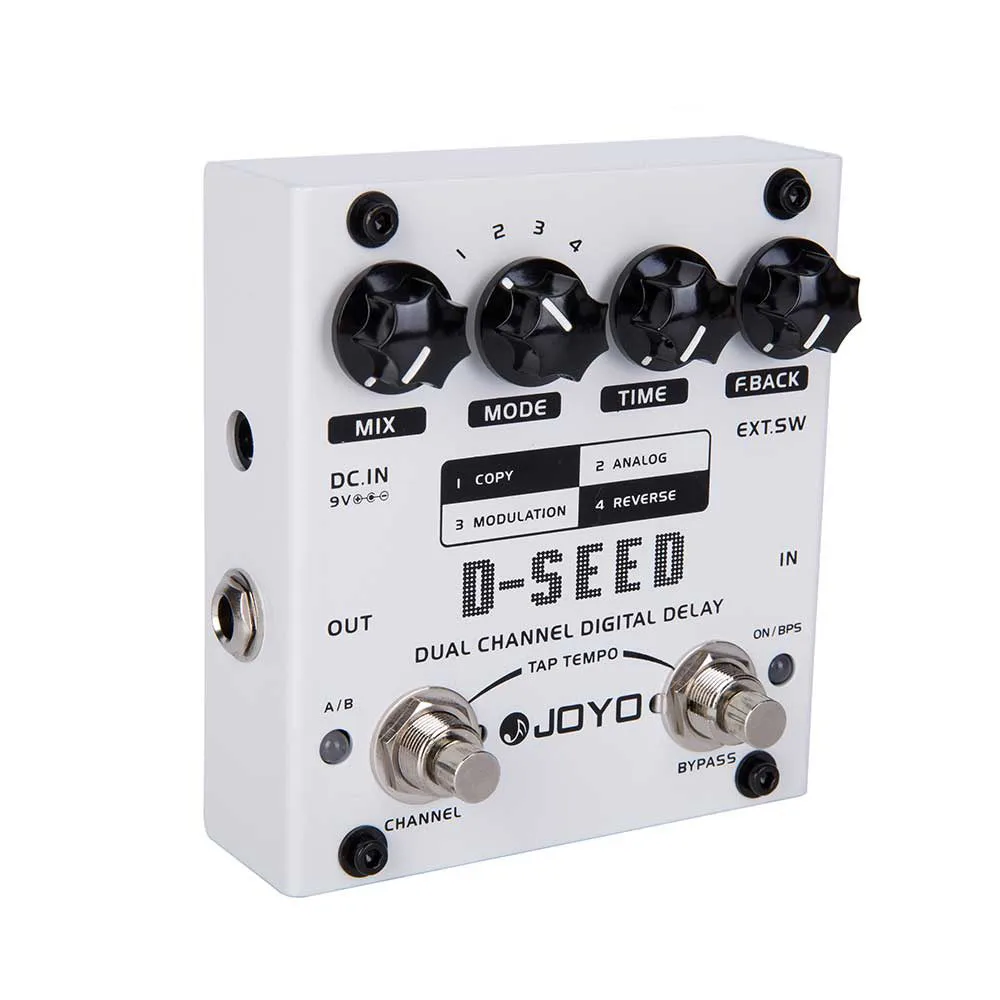 JOYO D-SEED педаль эффектов для электрогитары двухканальный цифровой задержки с четырьмя режимами для гитары звук регулировки тюнера гитарные части