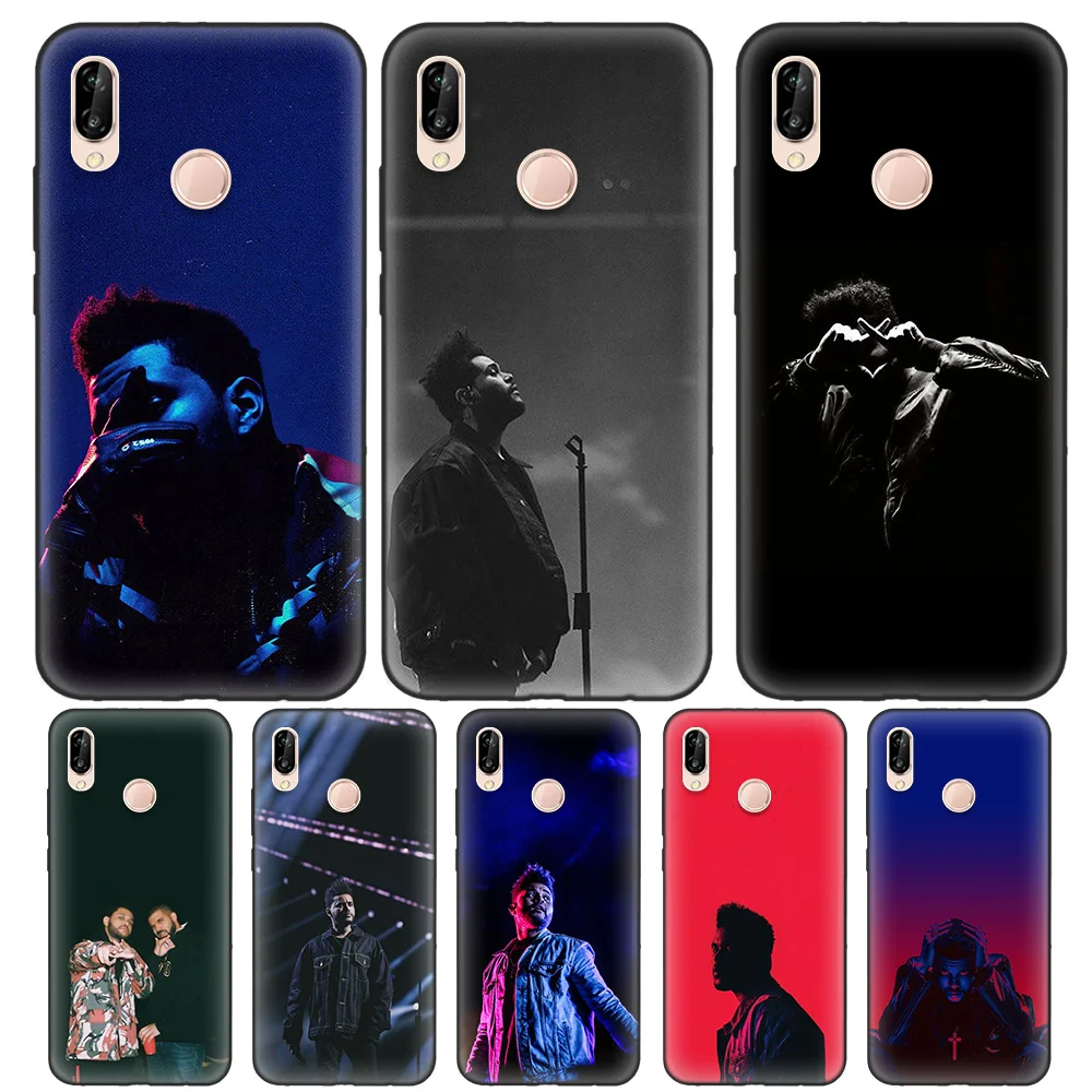 

Black Soft Silicone Bag Cover Case for Huawei P9 P10 P20 P30 Mate 10 20 Lite Pro P Smart Z Plus 2019 Nova Shell Prime The Weeknd