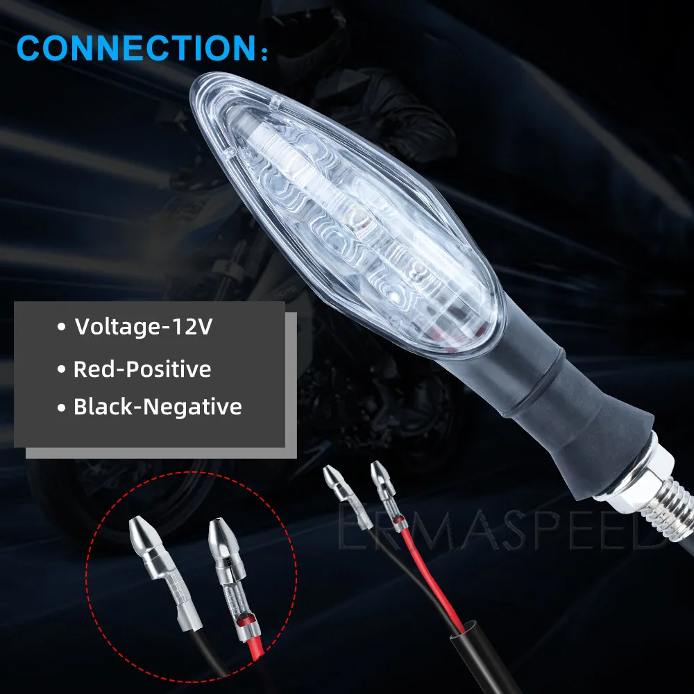 4Pcs/Set 12V Universal LED Motorcycle Turn Signal Light Waterproof Blinker Indicator Flasher Lamp Motorbike Moto Accessories Motorcycle Turn Signal Lights