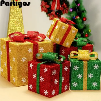 

4 Sizes Christmas PVC Gift Box Store Super Scene Decoration Snowflake Gift Wrapping New Year Children'S Gift Bag Party Supplies