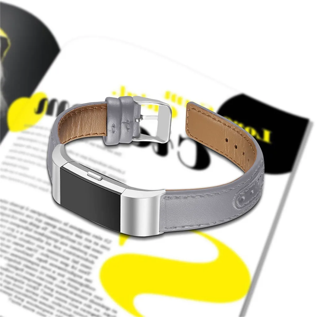 Модный ремешок для часов FitBit Charge 2 сменный кожаный браслет с металлическими разъемами для Watch Charge 2 Watch FW3