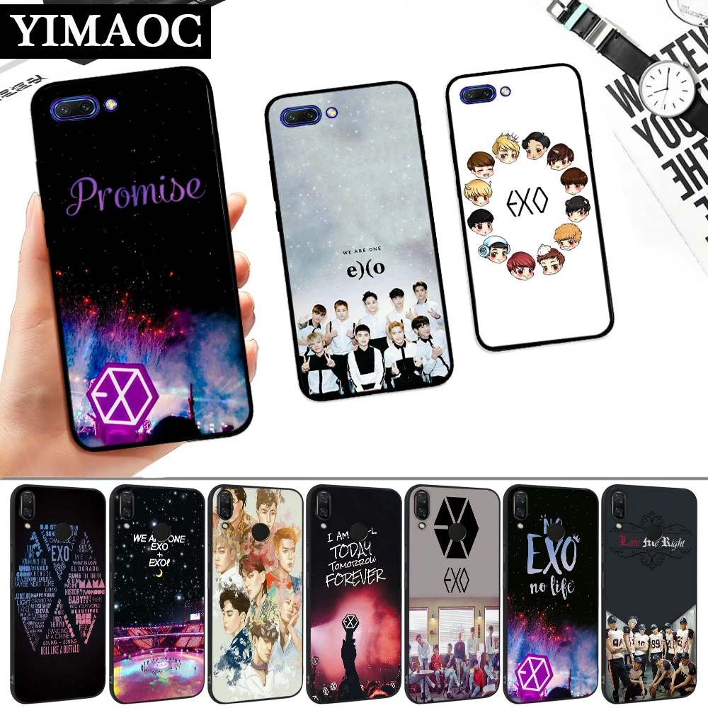 X EXO band k-pop kpop Silicone Soft Case for Huawei Honor 6A 7A Pro 7C 8 8X 8C 9 9X Lite Note 10 20 |