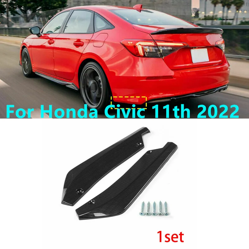 

Для Honda Civic 11th 2022, автомобильный аксессуар из углеродного волокна, разветвитель утка, спойлер, защитный чехол