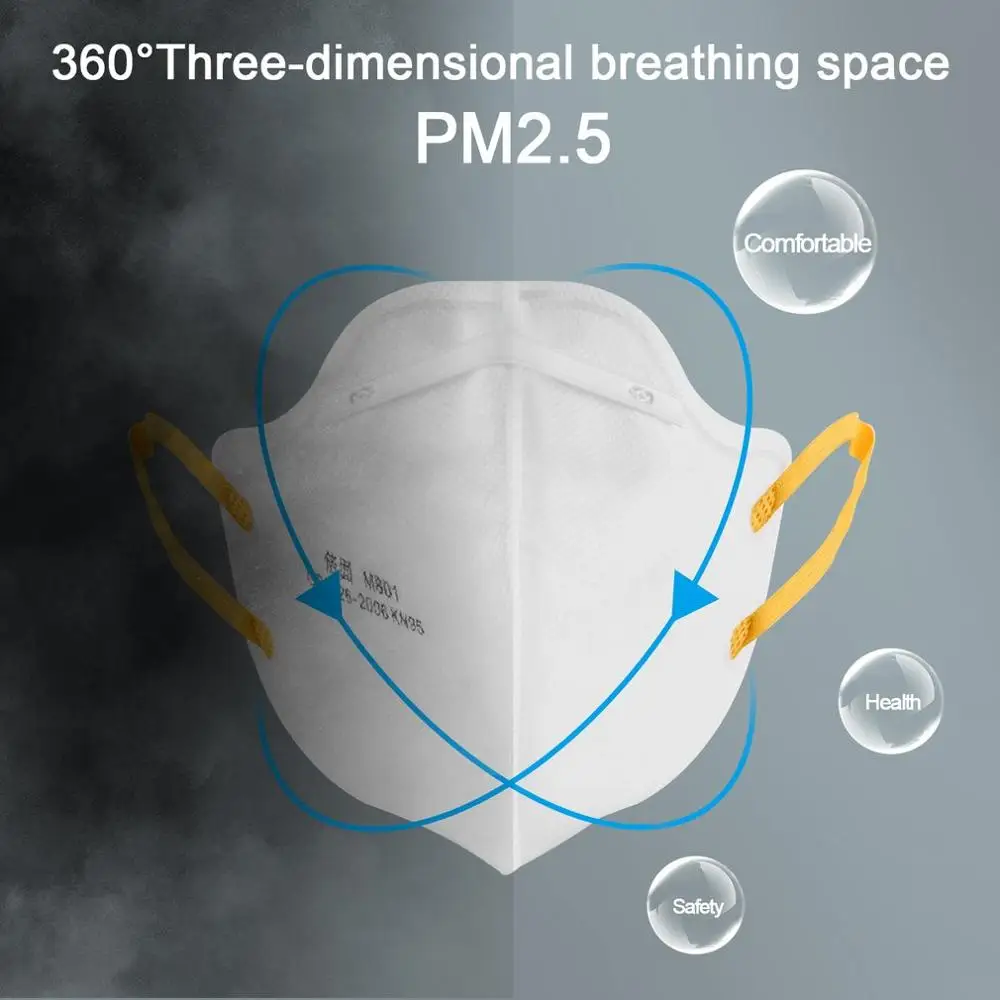 

1/6/10/60pcs Anti-fog masks Anti-fog masks KN95 white 1 pieces 4 floors Labor Safety Face Mask Dustproof Anti-virus Protection