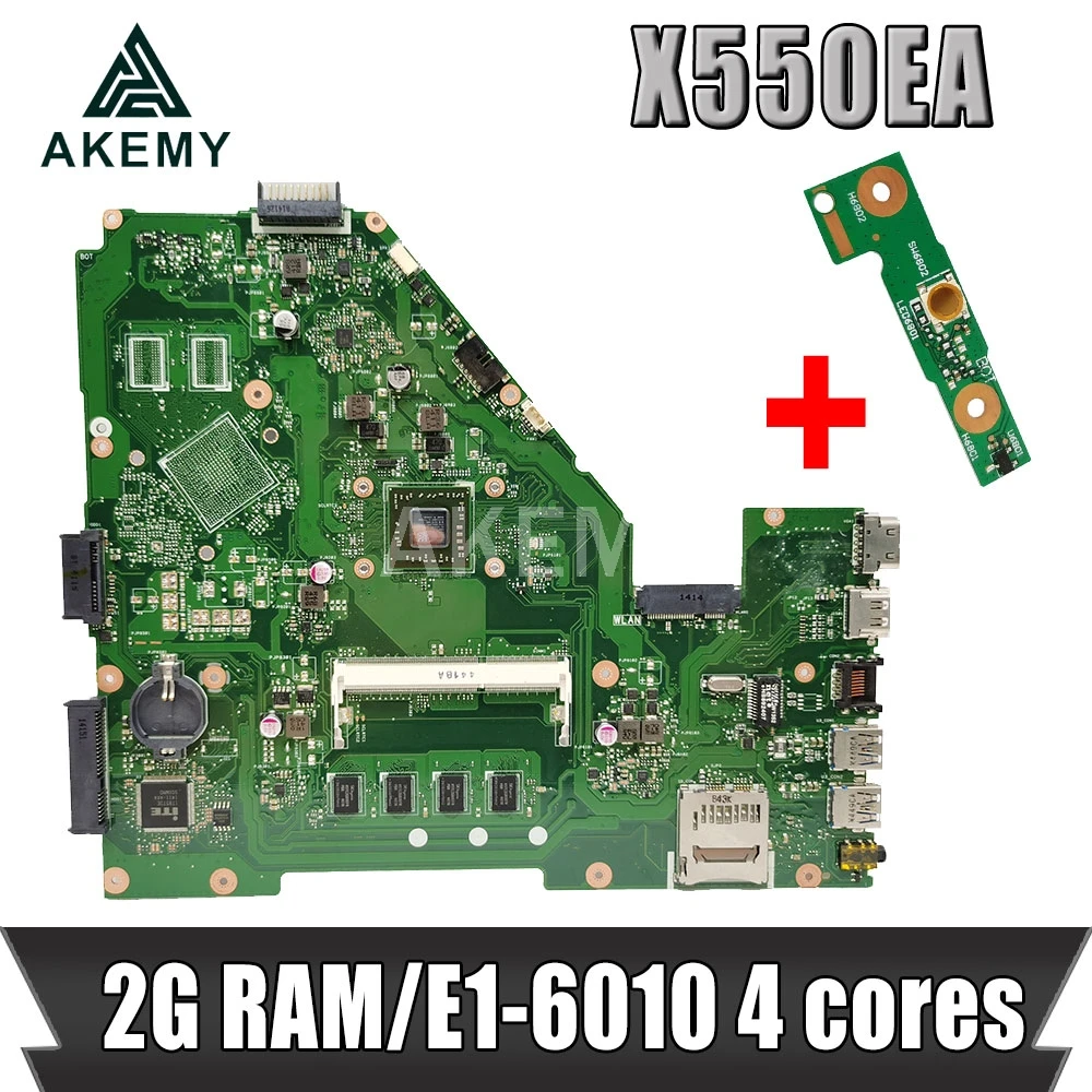 Akemy X550WA материнская плата для ноутбука For Asus X550WAK X550W X550WE X552E X550EP X550EA тестовая 2G