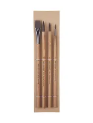 ArtSecret 4PC/Set BP-10 Pony&Ox Ear Hair Mix Chinese Painting Calligraphy Brushes Bamboo Handle Acrylic Art Tools Stationery