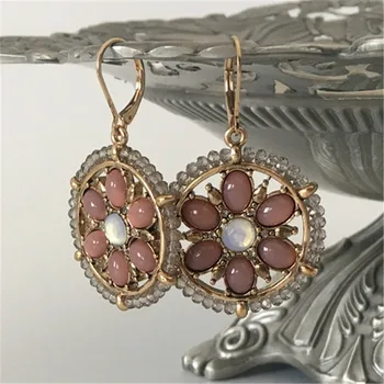 

Fashion Crystal Drop Earrings Vintage Simulated Pearls Earrings Maxi Geometric Statement Earrings for Women Wedding Jewelry