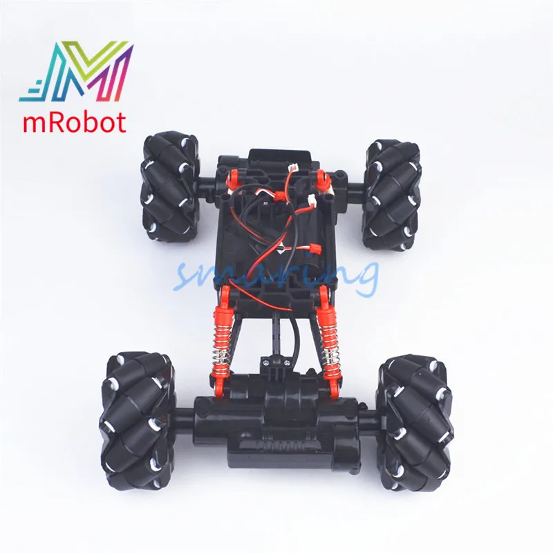 

New Omni-directional Smart Car Chassis Universal Wheel with Cover Four Wheels Drive for Toys Car Model