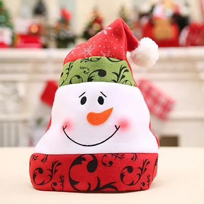 snowman Лидер продаж, шапка Санта-Клауса, трехмерная Рождественская шапка Санта-Клауса, снеговика, рождественское ручное творчество, шапка, рождественские вечерние украшения - Цвет: snowman