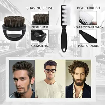 

2020 New Beard Care Set Beard Razor Comb Brush Whiskers Scissors Portable Travel Toolkit