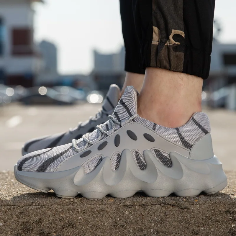New large reflective daddy shoes autumn outdoor zapatillas hombr antiskid running shoes fashionable men's shoes jogging sneakers