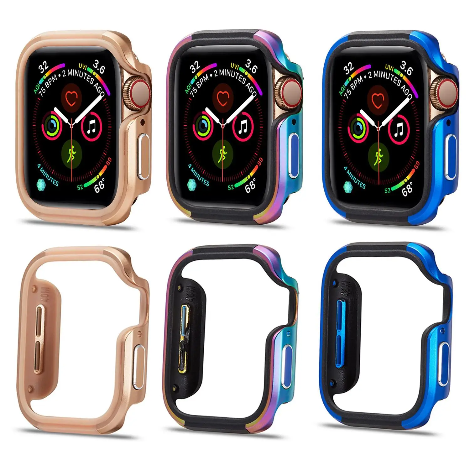 

new Watch Cases Frame strap bumper Watch Protective Cases Cover Bumper for iWatch cover Series 4/5 40/44mm protective shell
