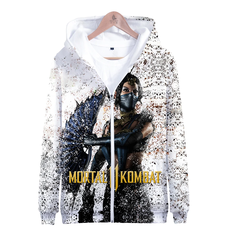 Mortal Kombat 11 3D толстовка на молнии повседневные толстовки Новая модная крутая осенняя и зимняя одежда Highstreet Толстовка